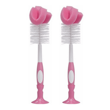 (2 pack) (2 Pack) Dr. Brown's Baby Bottle Brush, Pink