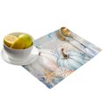 thumbnail image 4 of Coastal Pumpkins Fall Placemats Set of 1 Thanksgiving Botanical Vintage Place Mats Indoor Wipeable Table Mats Washable Cloth Dining Table Placemats for Kitchen Holiday Party Home Decor 13x19 Inch, 4 of 5