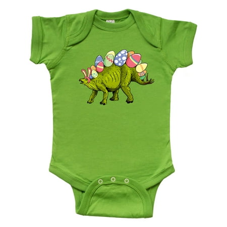 

Inktastic Easter Bunny Stegosaurus with Eggs and Pink Ears Gift Baby Boy or Baby Girl Bodysuit