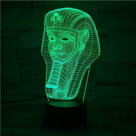 Egyptian Toys 3D Illusion Night Light Lamp, Creative RGB Led Lamps, Christmas Birthday Decorations Gifts for Boys and Girls, Party Egyptian Decor for Home Gifts for Boys 8-12