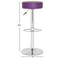 thumbnail image 3 of SAFAVIEH Jude Swivel Bar Stool Purple, 3 of 4