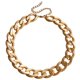 thumbnail image 2 of Collar de cadena gruesa de aluminio exagerada y geométrica para mujer, collar gargantilla de cadena escarchada cool, 2 of 7