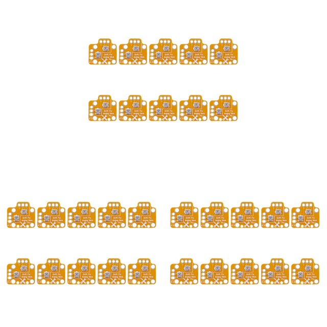 (Oro-10PCS) PS4/PS5/XBOXONE universal 3D tablero reinicio basculante tablero calibración tablero reinicio ajuste deriva izquierda y derecha (10 piezas) (Oro)