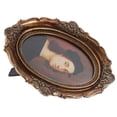 thumbnail image 3 of 1 Pce Cadre Photo Rétro Ovale Support Photo Décoratif Style Nordique Cadre Photo pour Déco Maison Bureau (Brun Clair), 3 of 8