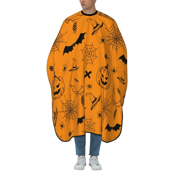 ZICANCN Hair Cutting Cape for Adults, Halloween Bat Scary Spooky Cape Salon Barber Cape for Hair Stylist Shampoo Capes Waterproof, 55x66 Inches