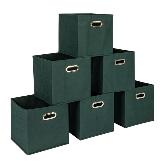 Juego de 6 cubos Storage Cube Bins Household Essentials, color verde