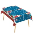 thumbnail image 6 of Duangreer Merry Christmas Rectangle Tablecloth, Cartoon Snowman Retro Plaid Print Washable Table Cover for Party Family Picnic Decors, 60 x 84 Inch, 6 of 6