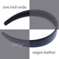 thumbnail image 2 of Motique Accessories Blue 1 inch Wide Leather like Headband Solid Hair band for Women and Girls, 2 of 4