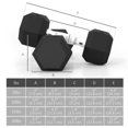 thumbnail image 3 of Soozier 100 LBS Dumbbell Set with Rack, Rubber Coated Hex Hand Weights, 3 of 10