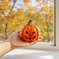 thumbnail image 5 of Tryvkinvive Skull Light Up Pumpkin Decor,Halloween Jack O Lantern LED Lamp,Tabletop Ornament Halloween Decoration for Indoor Home,Haunted House & Party Decor, 5 of 8