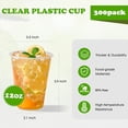 thumbnail image 2 of 300 Pack 12 oz Clear Plastic Cups, Cold Disposable Plastic Drinking Cups for Parties, Picnic, BBQ, Travel, and Events, 2 of 6