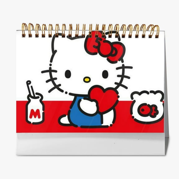 Hello kitty 2025 Calendar - Cartoon Desktop Calendar Thick Paper for Organized Planning, 2025 Desk Calendar for Home, School and Office