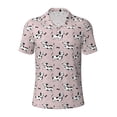 thumbnail image 2 of Daiia Dachshund Dog Puppy Pattern Men’s Polo Shirts,Solid Deck Shirt,Classic Fit, Breathable Cotton Polo for Casual and Sport Wear-XX-Large, 2 of 7