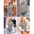 thumbnail image 4 of Ropa de maternidad Ekouaer - Tops para embarazo, paquete de 3 unidades, color negro, blanco y gris, 4 of 7