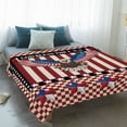 thumbnail image 4 of Independence Day Blanket Soft Cozy Warm Throw Blanket for Couch, Plush Fuzzy Flannel Fleece Blankets for Sofa, Eagle U.S Flag Red Blue Stripes Retro Bed Blankets Lightweight Gifts for Women, 40"x50", 4 of 9
