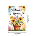 thumbnail image 4 of Amhnf Welcome Home Floral Garden Flag For Home Outdoor Garden Yard Decor 12x18 inch, 4 of 5