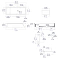 thumbnail image 2 of Pemberly Row 39" Black Matte Above Mount Fireclay Bathroom Trough Sink, 2 of 5