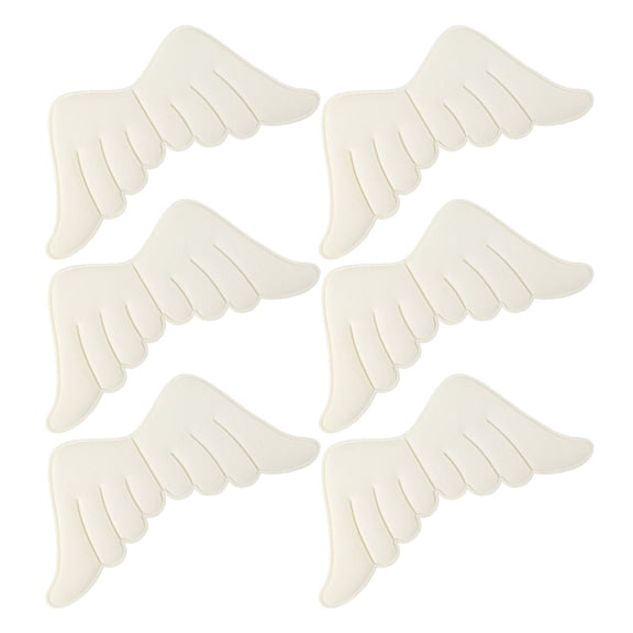 WHAMVOX  6 Pcs Angel Wings DIY Patch Delicate Girls Crafts Decor White