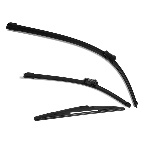 WRISTBIQUE 3Pcs Black Windshield Wiper Blades for Front and Rear Compatible Cars