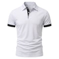 thumbnail image 1 of StSilkitty Men's Casual Short Sleeve Golf Shirts Solid Color Collared Buttons T-Shirt Soft Breathable Tops, 1 of 3