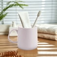 thumbnail image 5 of Reusable Plastic Mug with Easy to Grip Handle, Unbreakable Drinking Cup for Tea, Coffee, Camping, Multi Purpose Mouthwash Mug for Bathroom Kitchen Use, Dishwasher Safe,Pink, 5 of 6