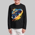 thumbnail image 2 of WXFAZCVU Boys Shirts Cotton Long Sleeve Graphic Tees Crew Neck T Shirts Kids Trendy Clothes Size 3-4 Years, 2 of 4