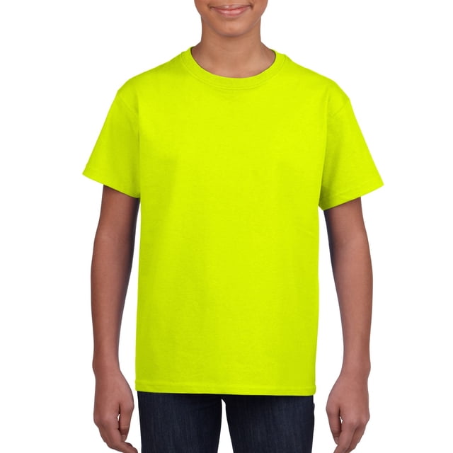 Gildan T-Shirt Ultra Cotton pour Jeunes, TG, Vert Sécurité
