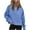 Blue, variant on Frostluinai Womens Hoodies Half Zip Long Sleeve Raglan Sweatshirts Basic Solid Color Workout Pullover Plus Size Hoodies with Pocket Womens Gifts