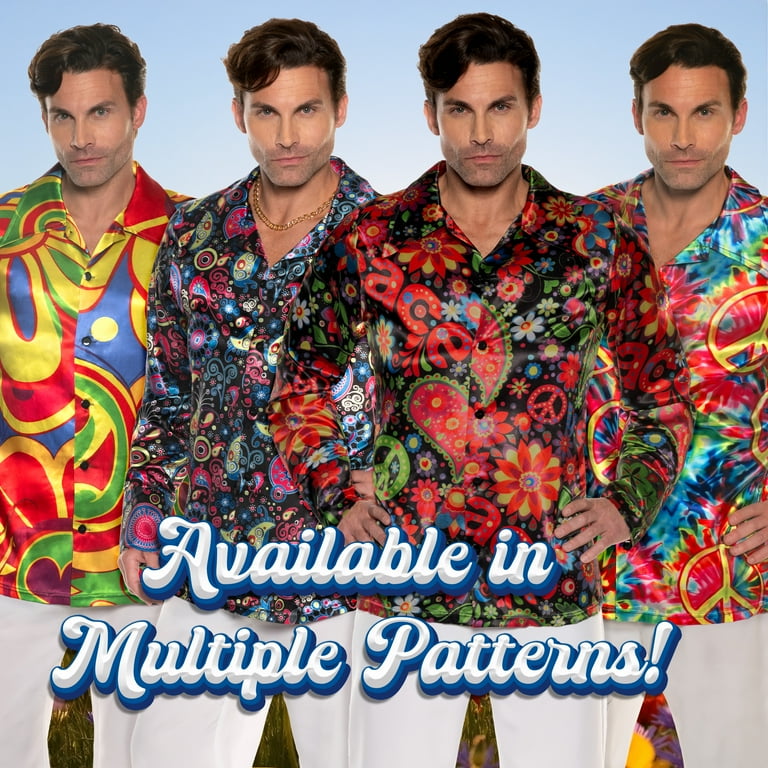 トップス 60s vintage paisley shirt Mazeys Mens 60s 70s Navy Multi Retro Paisley Shirt | eBay