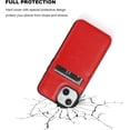 thumbnail image 6 of REQO Compatible with iPhone 14 Case Wallet with Credit Card Holder, Flip Premium Leather Magnetic Clasp Kickstand Heavy Duty Protective Cover for iPhone 14 6.1 Inch (Red), 6 of 7