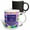 Multicolor, variant on 3drose, Balloons with Purple Banner Happy 34th Birthday, 11oz Magic Transforming Mug