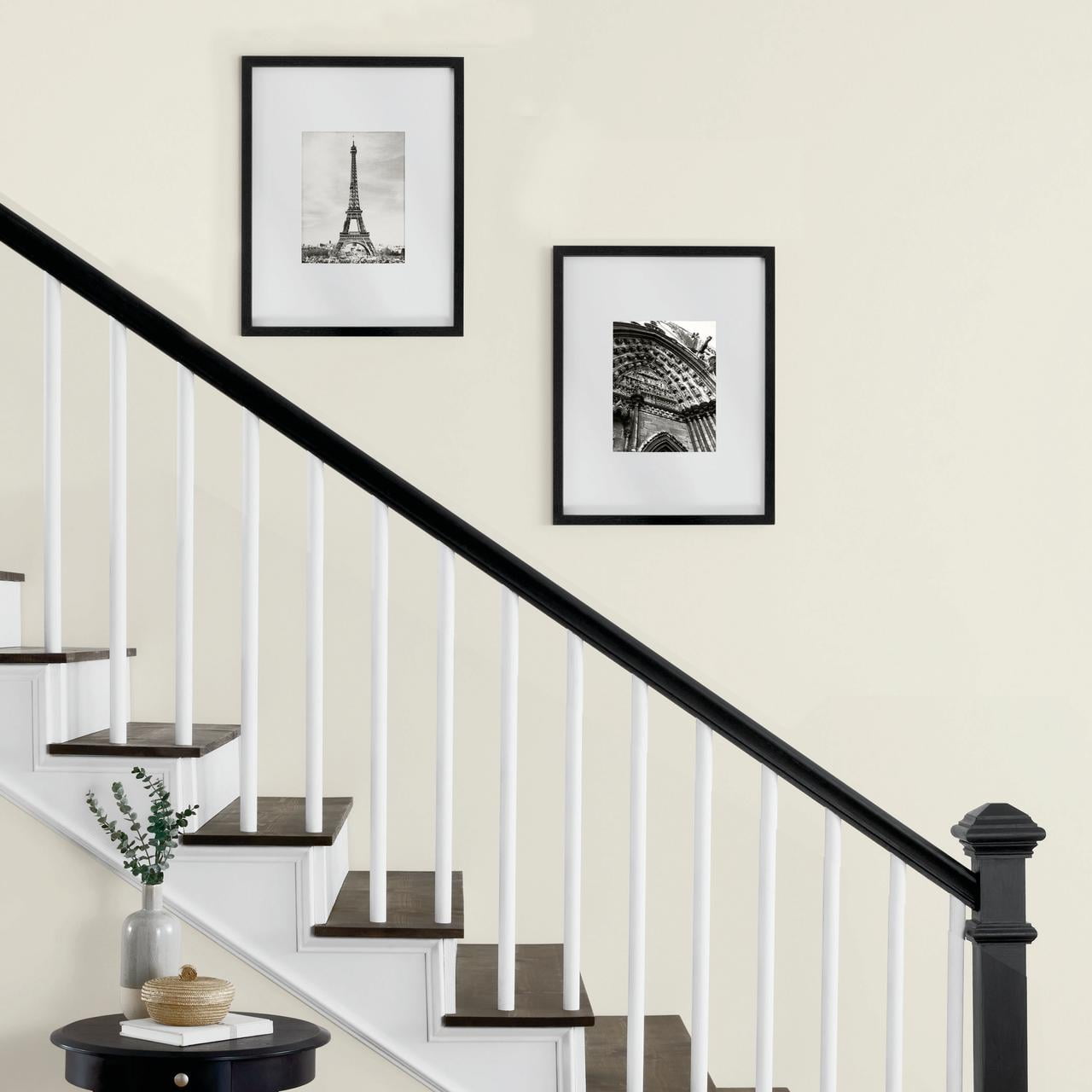 Mainstays – 8x10 Picture Frame – Black 2 Piece Gallery Set Matted Wall Photo Frame