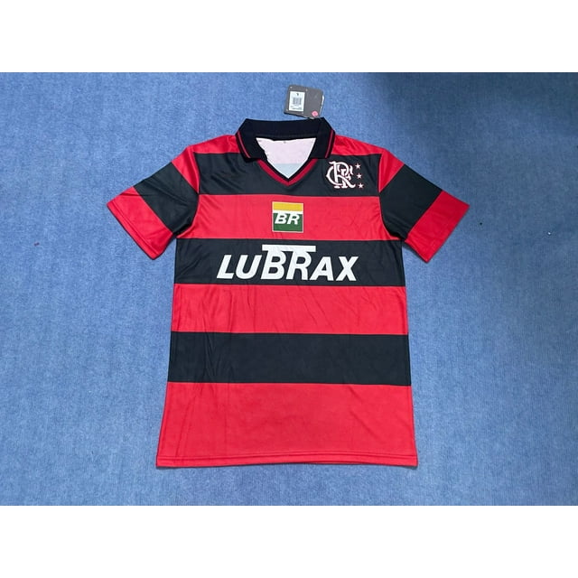 Camiseta Clásica De Verano De Manga Corta Azul Y Roja De Local Del Flamengo 1998-99XL