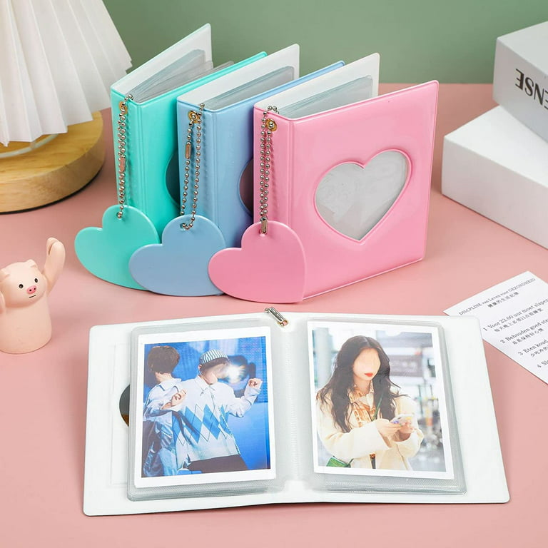 200 Pockets 3 5 inch Photo Album Transparent Album Glitter Photo Holder  Kpop Collect Books Mini Instax Name Card Candy Colors - AliExpress