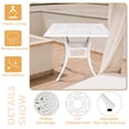 thumbnail image 6 of W WARMHOL 5 Piece Patio Dining Set, Outdoor Table and Chairs Set for 4 Cushioned Swivel Rocking Chairs and 35.2" Square Table, All-Weather Cast Aluminum Patio Funiture Set, 2.2" Umbrella Hole, White, 6 of 7