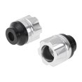 thumbnail image 1 of 14mm Motorcycle Slider Frame Aluminum Alloy Wheel Fairing Protection Crash Pad Protector Guard 41mm 47mm Silver Tone 2 Pcs, 1 of 7