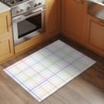 thumbnail image 2 of White Plaid Grid Entryway Rug 2'x3'&nbsp; Non Slip Front Door Mats, Colorful Line Modern Simple Geometric Entrance Rugs Indoor Outdoor Carpet, Washable Floor Mats Small Area Rug for Bedroom Kitchen, 2 of 8