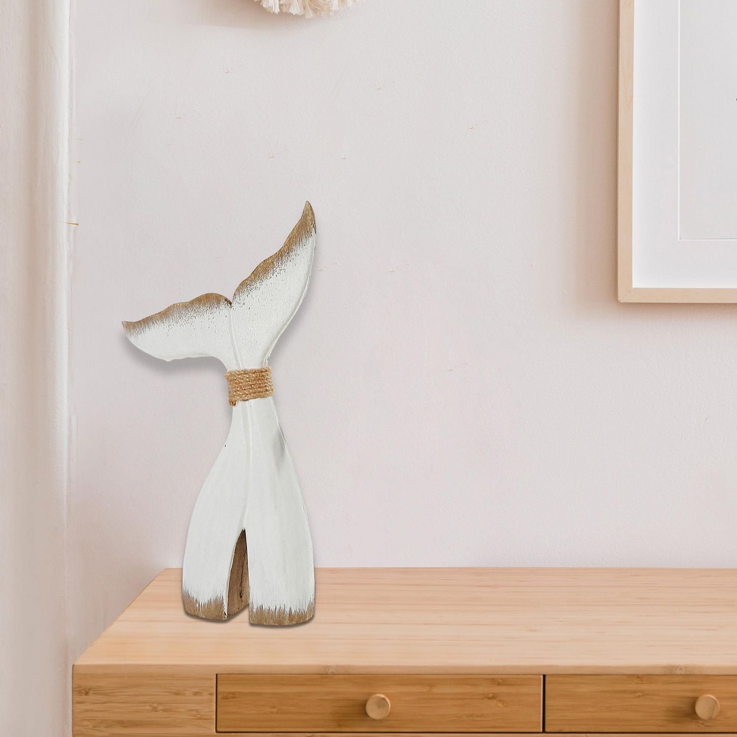 Décoration De Queue De Baleine En Bois Grand