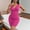Hot Pink, variant on Babysbule Women Skirts Women's Solid Color Jumpsuit Short Skirt Off Shoulder Waist Sleeveless Dress