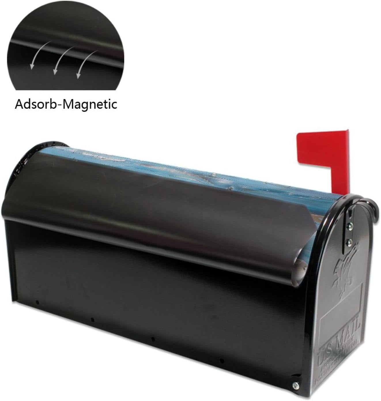 Daisy Flowers on Wooden Magnetic Mailbox Cover MailWraps Garden Yard Home Decor for Outside Oversized-25.5" x20.8"\u2026