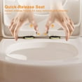 thumbnail image 3 of HOROW Small One Piece Toilets with Gold Flush Button，Dual Flush 1.28GPF Morden Bathroom Toilet w/ Seat High Short Compact Bathroom Tiny Mini Commode Water Closet 12'' Rough-in, 3 of 7