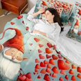 thumbnail image 4 of Feelyou Cartoon Gnome Twin Bedding Sets 7pcs, Happy Valentine's Day Bedding Comforter Set, 4 of 8
