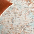 thumbnail image 6 of Safavieh Arizona 6'-0" X 6'-0" Polyester Power Loomed Rug In Turquoise / Rust, 6 of 7
