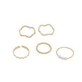 thumbnail image 2 of Wave-Shaped Combination Ring Five-Piece Set Of Personalized Ring Is Not Adjustable, 2 of 3