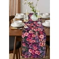 thumbnail image 2 of Table Runner Dresser Scarf 13 x 70 Inch Spring Flowers Pink Purple Floral Realistic Table Runners Non-Slip Heat Kitchen Dining Table Decor for Indoor Outdoor Home Party Decoration, 2 of 7