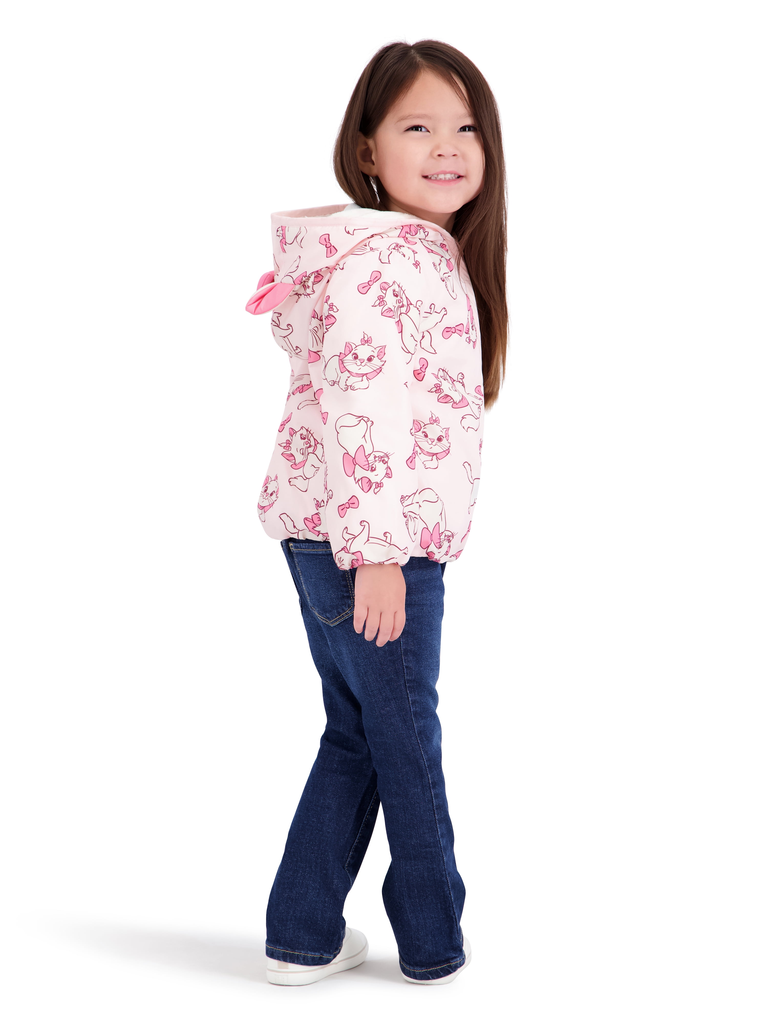 Character Toddler Girl Jacket with Hood and Ears, Sizes 12M-5T