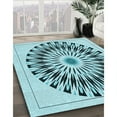 thumbnail image 3 of Ahgly Company Tapis d'Intérieur Lavable en Machine Carré Vert Mer Profonde, 6 Pieds Carré, 3 of 7