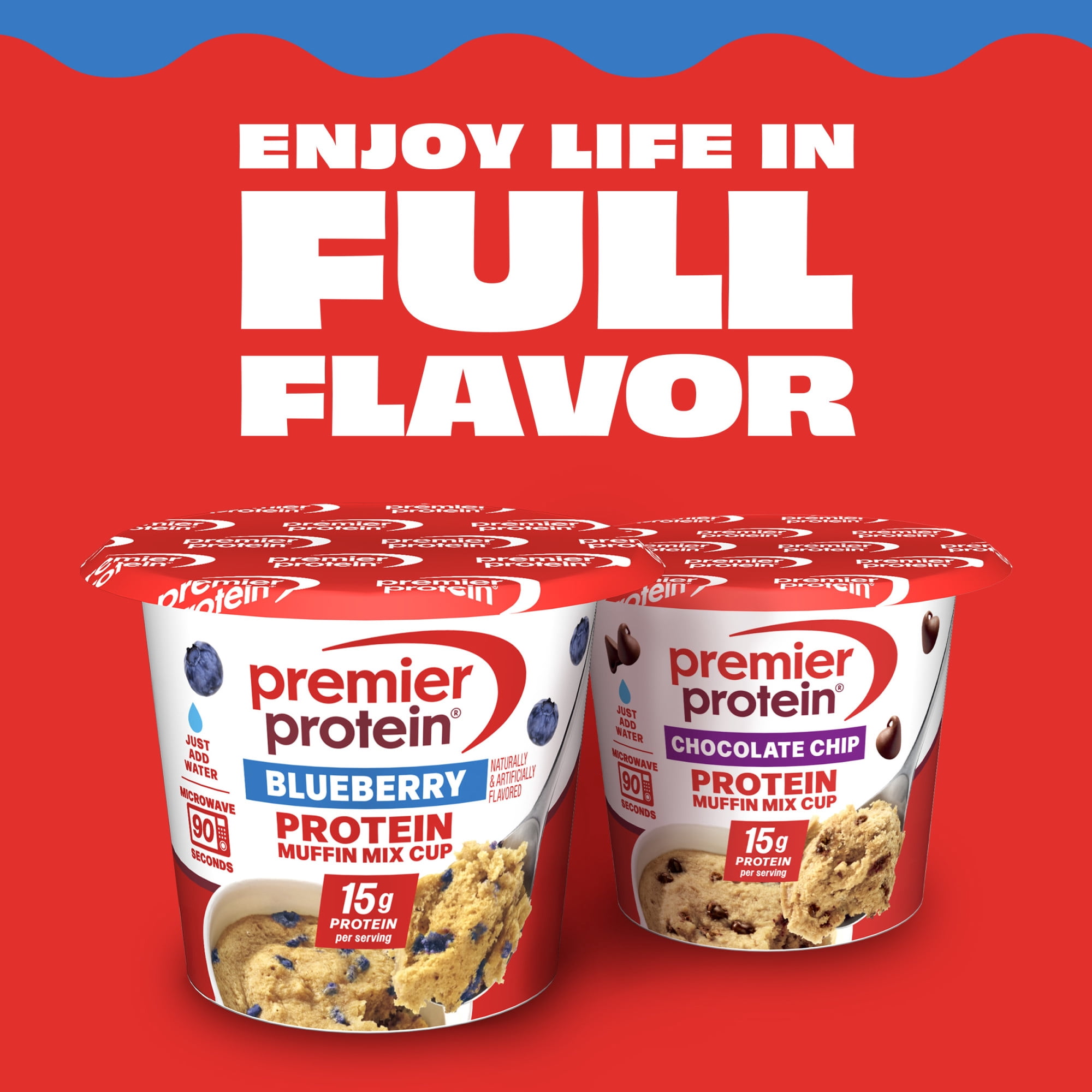(12 pack) Premier Protein Blueberry Protein Muffin Cup, 2.3 oz
