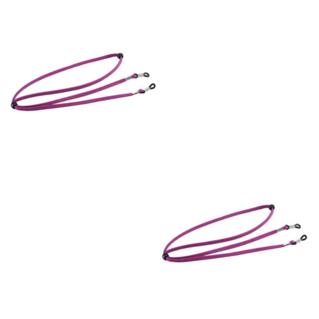 Transemion Eyeglass Strap Non- for Slip Stretchy Universal Rope Eyewear Sports Retainer Purple 26.77 Inch 2Set