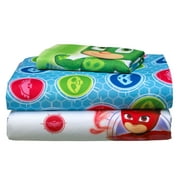 PJ Masks Kids Twin Sheet Set, White and Blue